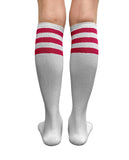 Women's Striped Knee-High Socks - Retro Tube Socks for Halloween Costumes & Dress-Up