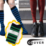 Women's striped knee-high costume socks