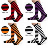 Women's striped knee-high costume socks