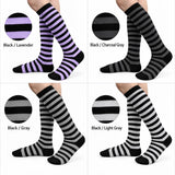 Women's striped knee-high costume socks