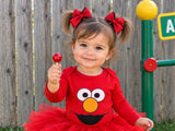 Red Monster Baby Bodysuit, Kids Halloween Costume Shirt, Toddler Red Costume, Baby Outfit