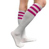 Women's Striped Knee-High Socks - Retro Tube Socks for Halloween Costumes & Dress-Up