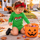 Grumpy Green Monster Baby Bodysuit & Kids T-Shirt, Halloween Costume Top, Birthday Party Outfit