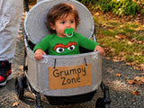 Grumpy Green Monster Baby Bodysuit & Kids T-Shirt, Halloween Costume Top, Birthday Party Outfit