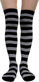 Over-the-Knee Striped Socks for Women – Halloween Thigh-High Stockings, 12 Color Combos