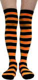 Over-the-Knee Striped Socks for Women – Halloween Thigh-High Stockings, 12 Color Combos