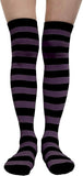 Over-the-Knee Striped Socks for Women – Halloween Thigh-High Stockings, 12 Color Combos