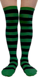 Over-the-Knee Striped Socks for Women – Halloween Thigh-High Stockings, 12 Color Combos