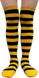 Over-the-Knee Striped Socks for Women – Halloween Thigh-High Stockings, 12 Color Combos