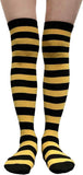 Over-the-Knee Striped Socks for Women – Halloween Thigh-High Stockings, 12 Color Combos