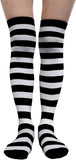 Over-the-Knee Striped Socks for Women – Halloween Thigh-High Stockings, 12 Color Combos