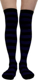 Over-the-Knee Striped Socks for Women – Halloween Thigh-High Stockings, 12 Color Combos