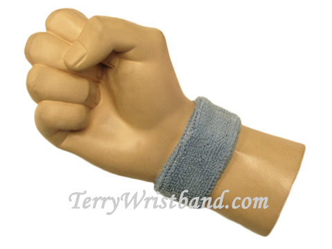 Light Blue baby kids sport terry wristband