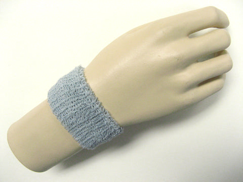 Light gray (grey) cheap kids terry wristband