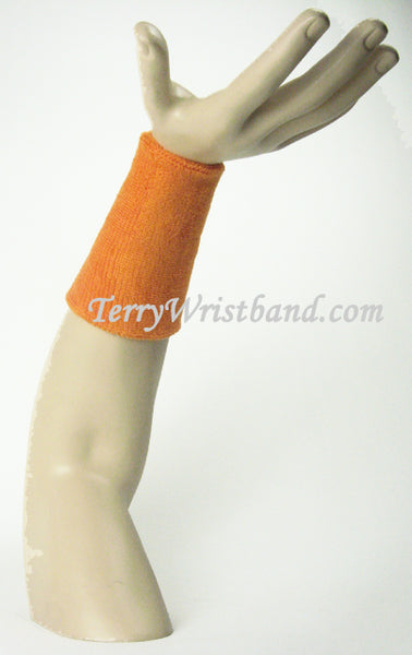 Light Orange 6inch Long Terry Wristband Sweatband