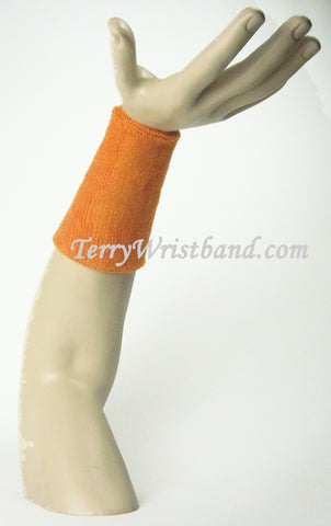 Light Orange 6inch Long Terry Wristband Sweatband