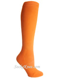 Light Orange youth Cotton sports knee socks