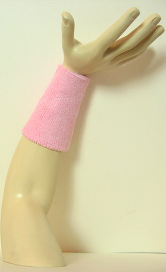 Light pink 6 inch long wristband sweatband