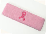 Light Pink Terry Head Band with Ribbon Symbol