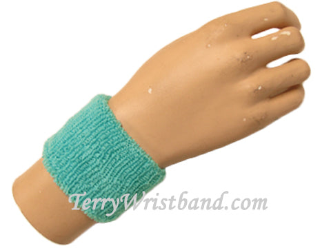 Light Sky Blue cheap youth terry wristband