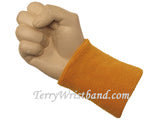 Light tan wristband sweatband for sports
