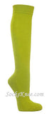 Lime green athletic knee socks for sports