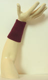 maroon 6 inch long wristband sweatband