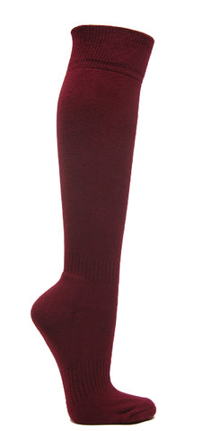 Maroon mens knee socks for sports