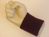 Maroon wristband sweatband for sports