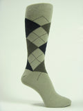Moss green Army Green Black Mens argyle socks mid calf
