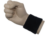 Navy cheap terry wristband