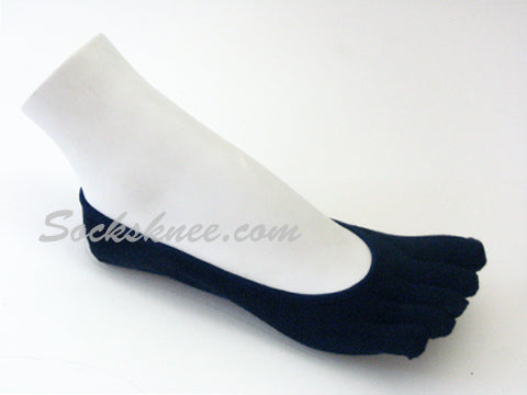 Navy 5fingers toes Toe Socks, Super Low Cut