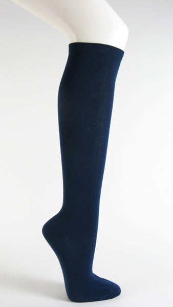 Navy womens fashion casual dress knee socks
