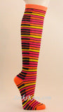 Piano Theme Orange Knee High Socks for Girl