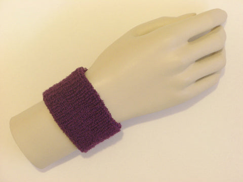 Purple cheap youth terry wristband
