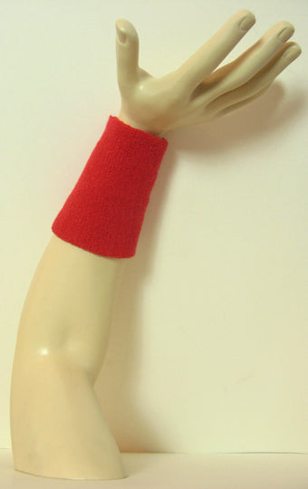 red 6 inch long wristband sweatband