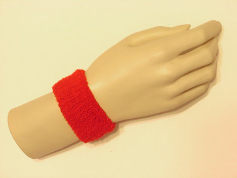 Red cheap kids terry wristband, 1 piece