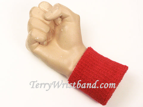 Red cheap terry wristband