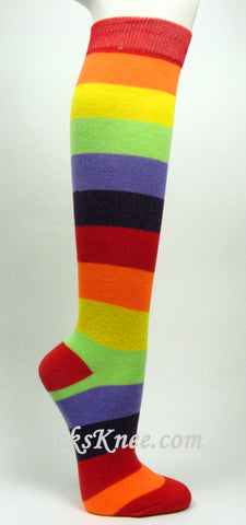 Red Orange Yellow Lime Green Lavender Women's Fashion High Socks