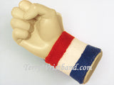 Red white blue 3color wristband sweatband