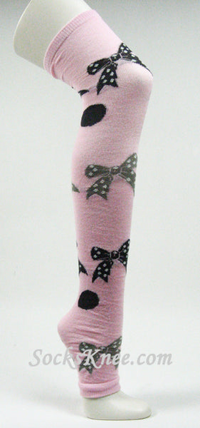 Ribbon Logo/Symbol Pink Long Leg Warmer