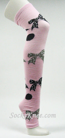 Ribbon Logo/Symbol Pink Long Leg Warmer
