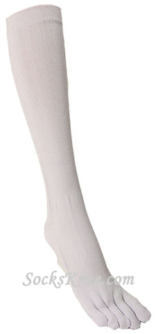 White Toe Socks Knee High