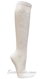 White womens fashion casual dress knee socks