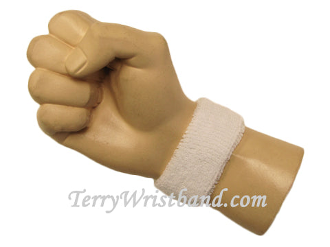 White baby kids sport terry wristband