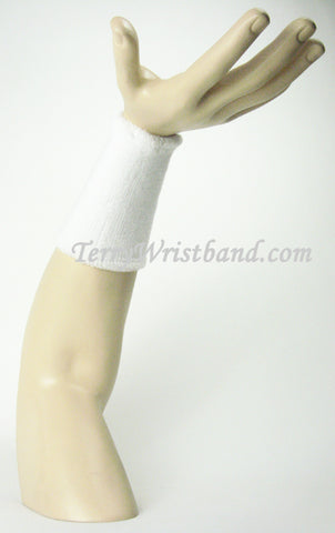 Long White cheap single welt terry wristband