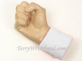White cheap terry wristband