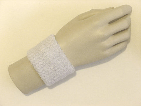 White cheap youth terry wristband