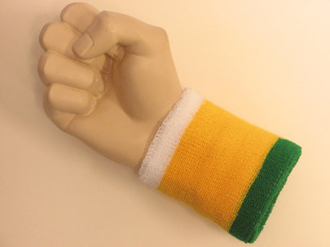 White yellow green cheap terry wristband sweatband