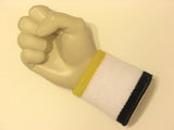 Yellow white black cheap terry wristband sweatband